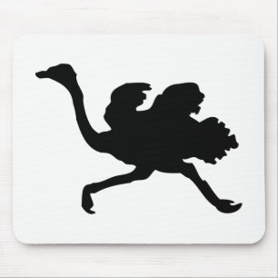 Alfombrilla De Ratón Ostrich Silhouette