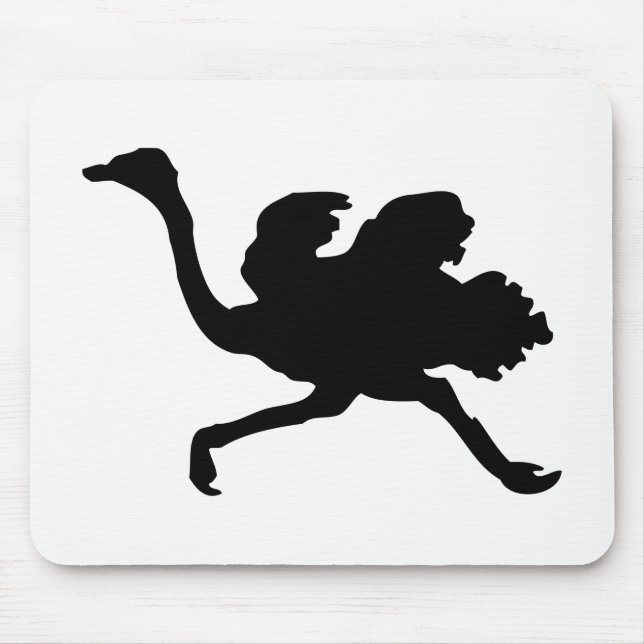 Alfombrilla De Ratón Ostrich Silhouette (Frente)