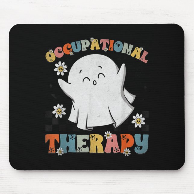 Alfombrilla De Ratón Ot Occupational Therapy Halloween Retro Ghost Ot H (Frente)