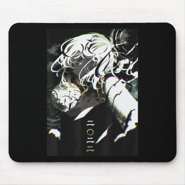 Alfombrilla De Ratón Otaku japonés estético de Anime Chica Waifu (Frente)