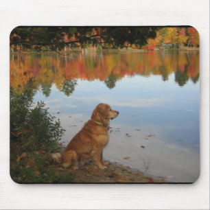 Alfombrilla De Ratón Otoño de oro en el lago