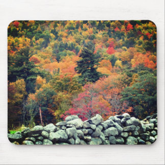 Alfombrilla De Ratón Otoño deja el muro de piedra