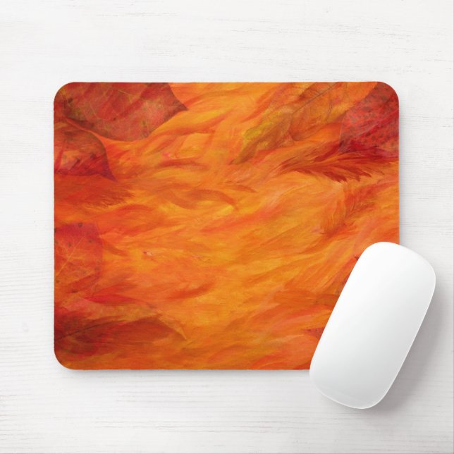 Alfombrilla De Ratón Otoño deja Mousepad (Con ratón)