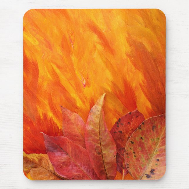 Alfombrilla De Ratón Otoño deja Mousepad (Frente)