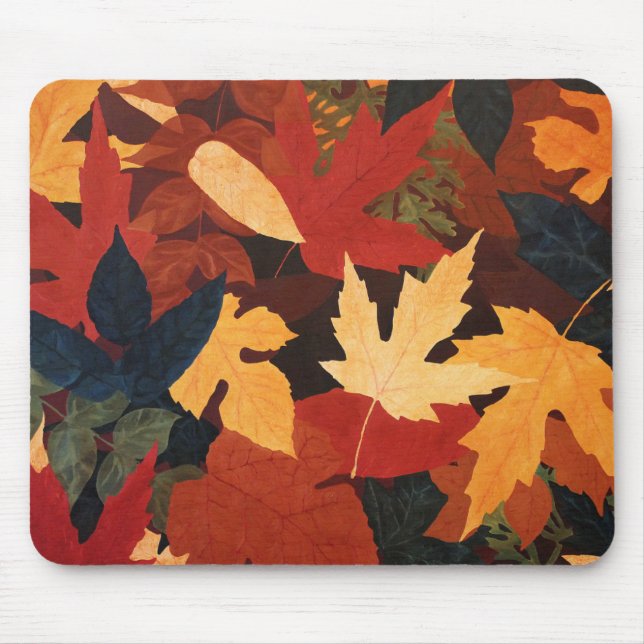 Alfombrilla De Ratón Otoño deja Mousepad (Frente)