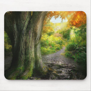 Alfombrilla De Ratón Otoño - El camino a casa de la abuela
