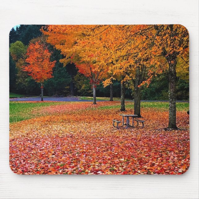 Alfombrilla De Ratón Otoño en el parque (Frente)