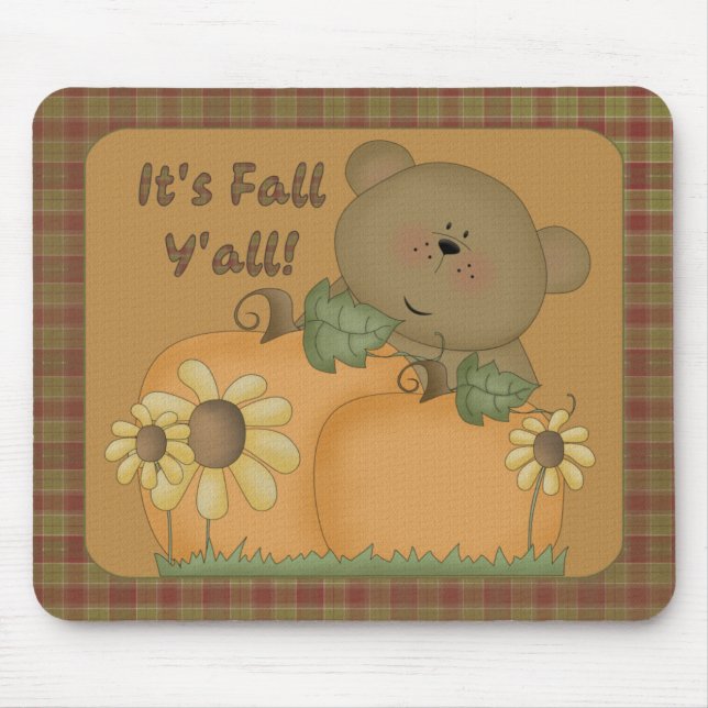 Alfombrilla De Ratón Otoño Teddy Bear Mousepad 1 (Frente)