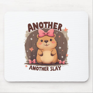 Alfombrilla De Ratón Otro día otro aguafiestas aguijón Capybara Rosa