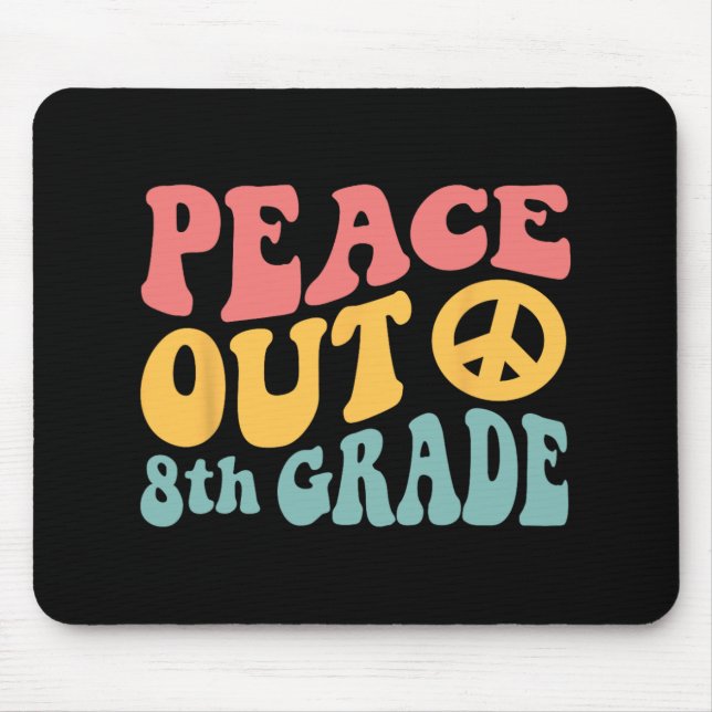 Alfombrilla De Ratón Out 8º Grado Grado Gracioso Retro 70 El Último Día (Frente)