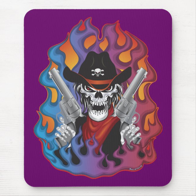 Alfombrilla De Ratón Outlaw Skull (Frente)