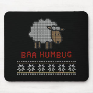 Alfombrilla De Ratón Oveja de Navidad Baa Humbug