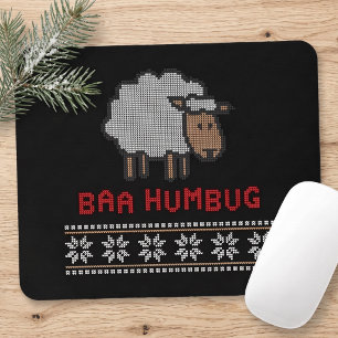 Alfombrilla De Ratón Oveja de Navidad Baa Humbug