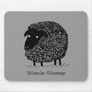 Alfombrilla De Ratón Oveja Negra con Texto Personalizado