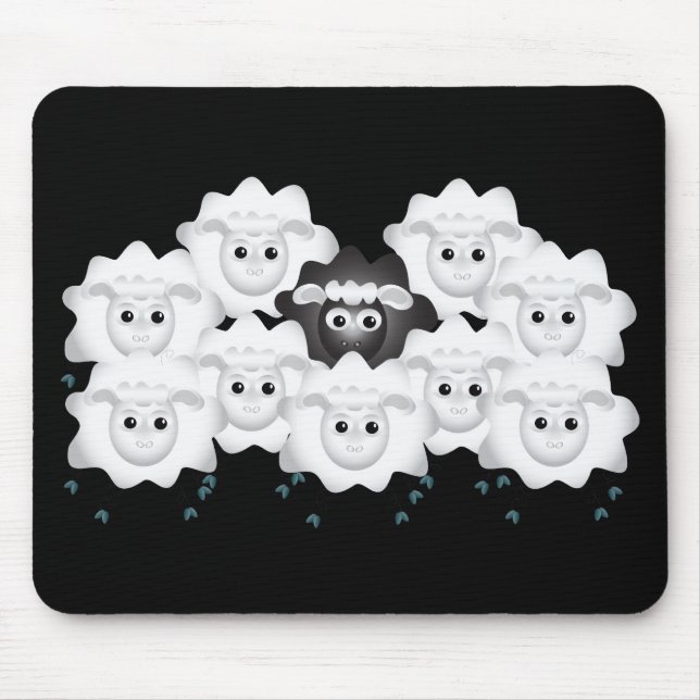 Alfombrilla De Ratón Oveja negra de la familia (Frente)