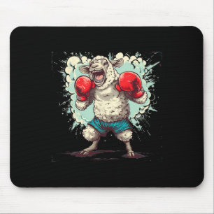 Alfombrilla De Ratón Ovejas boxeando con guantes de boxeo Kickboxing Di
