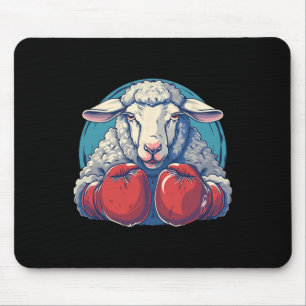 Alfombrilla De Ratón Ovejas boxeando con guantes de boxeo Kickboxing di