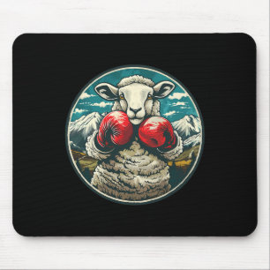 Alfombrilla De Ratón Ovejas boxeando con guantes de boxeo Kickboxing di