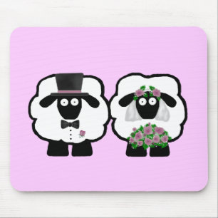 Alfombrilla De Ratón Ovejas Mousepad de la boda