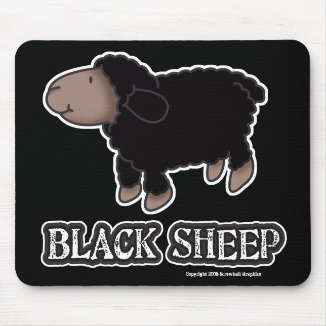 Alfombrilla De Ratón Ovejas negras Mousepad (Frente)