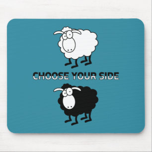 Alfombrilla De Ratón Ovejas negras y blancas
