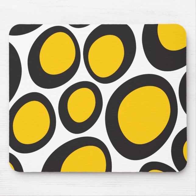 Alfombrilla De Ratón Ovvio Black and Yellow Mouse Pad (Frente)