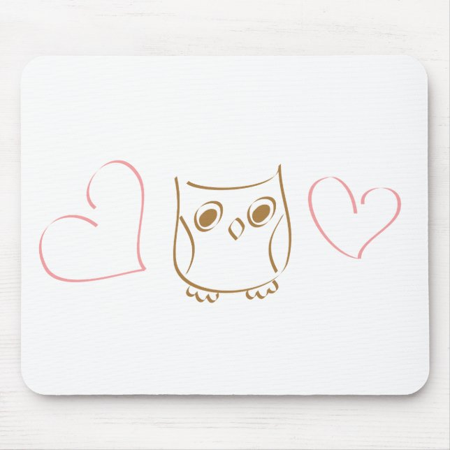 Alfombrilla De Ratón Owl Doodle (Frente)