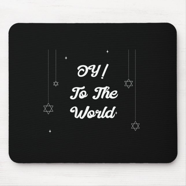 Alfombrilla De Ratón Oy! To The World Funny Hannukah Gift  (Frente)