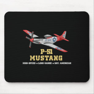 Alfombrilla De Ratón P-51 Bombardero para Combatientes de la Segunda Gu