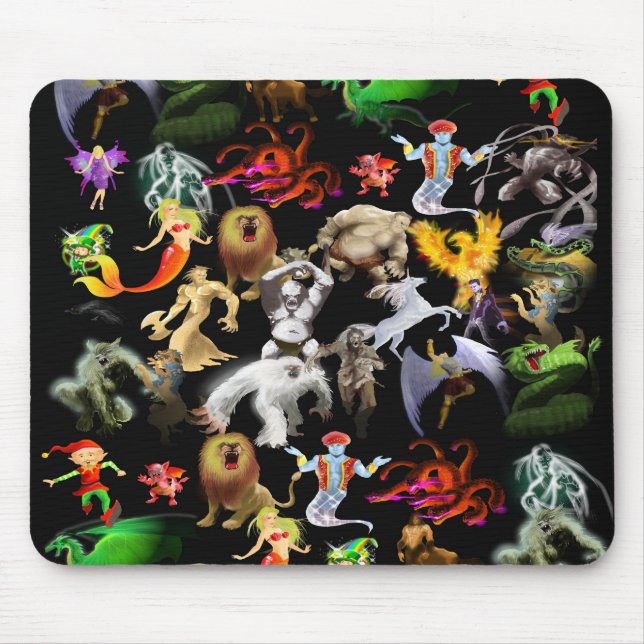 Alfombrilla De Ratón P es para Phoenix Mouse Pad (Negro) (Frente)