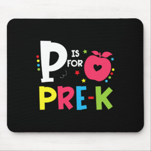 Alfombrilla De Ratón P es para pre-k de vuelta al cole feliz primer día