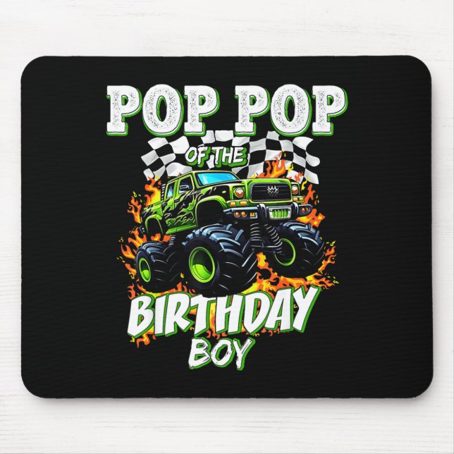Alfombrilla De Ratón P P Of The Birthday Boy Monster Truck Birthday Kid (Frente)