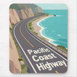 Alfombrilla De Ratón Pacific Coast Highway Graphic Travel Art