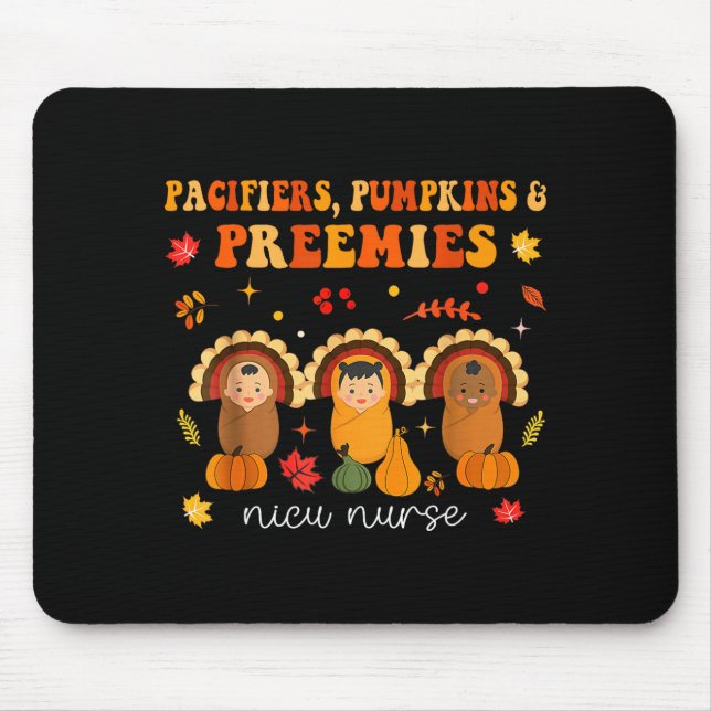 Alfombrilla De Ratón Pacifiers Pumpkins Preemies Nicu Nurse Gift  (Frente)