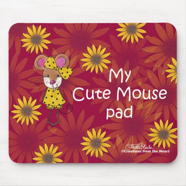 Alfombrilla De Ratón Pad "Cute Mouse" (Frente)