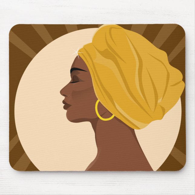 Alfombrilla De Ratón Pad de ratón de belleza negra (Frente)