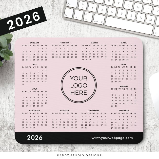 Alfombrilla De Ratón Pad de ratón del Calendario Empresarial Rosa 2026 (Subido por el creador)