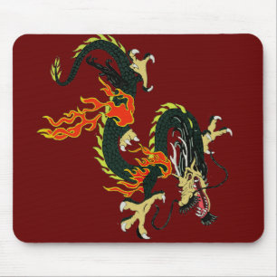 Alfombrilla De Ratón Pad de ratón Dragon chino negro