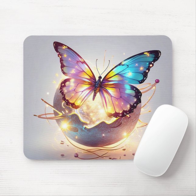 Alfombrilla De Ratón Pad de ratón para computadora con mariposa (Con ratón)