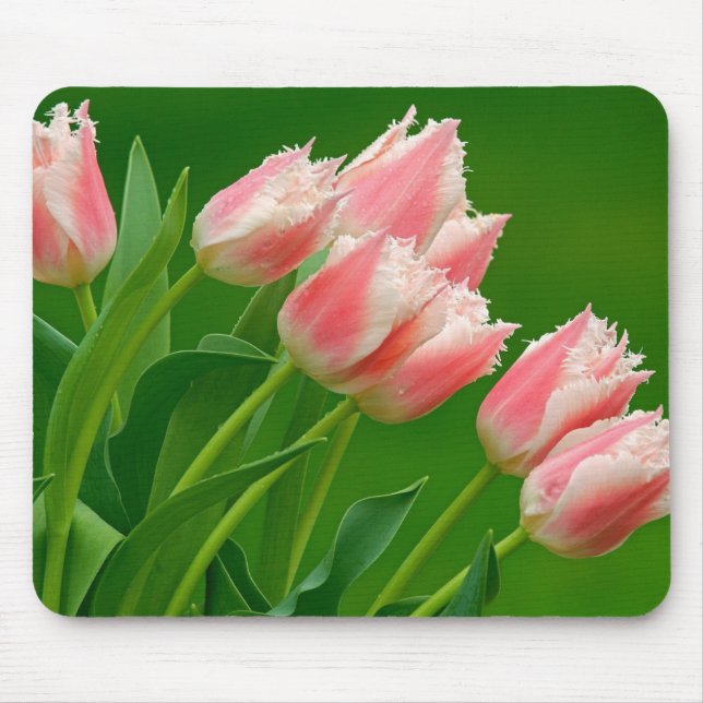Alfombrilla De Ratón Pad de ratón para tulipanos rosados (Frente)