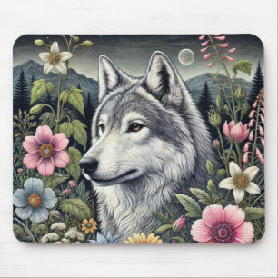 Alfombrilla De Ratón Pad de ratón Woodland Wolf   Escritorio inspirado 