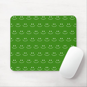 Alfombrilla De Ratón Pad del ratón del patrón de sonrisa verde