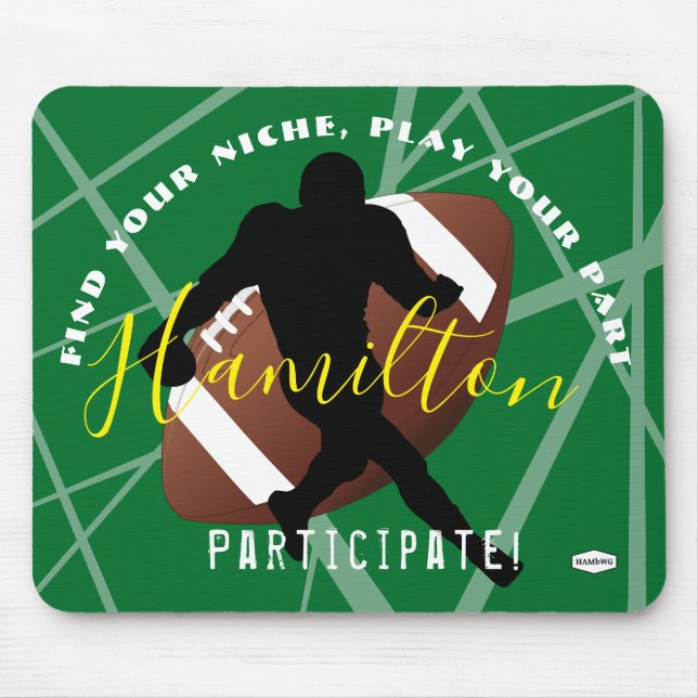 Alfombrilla De Ratón Pad del ratón FOOTBALL Púrpura HAMbyWG (Frente)