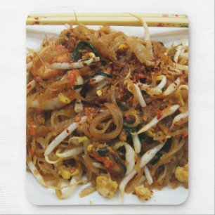 Alfombrilla De Ratón Pad Thai [ผัดไทย] Comida callejera de Tailandia