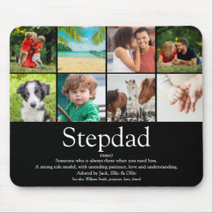 Alfombrilla De Ratón Padrastro Definición 8 Foto Divertida Negra