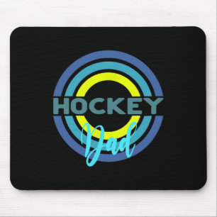 Alfombrilla De Ratón Padre de hockey con círculos de hockey modernos