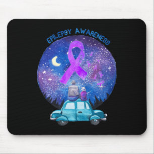 Alfombrilla De Ratón Padre e hijo viendo la Epilepsia Estrella Concienc