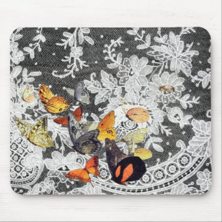 ALFOMBRILLA DE RATÓN PADS DE MOUSE DE PATRÓN DE LACE DE ANTIGÜEDAD NEGR
