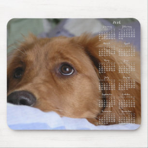 Alfombrilla De Ratón Pads de ratón Golden Retriever Calendar 2016