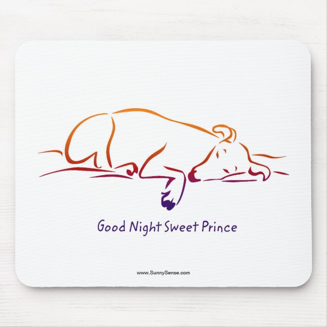 Alfombrilla De Ratón Pads de ratón Good Night Sweet Prince (Frente)
